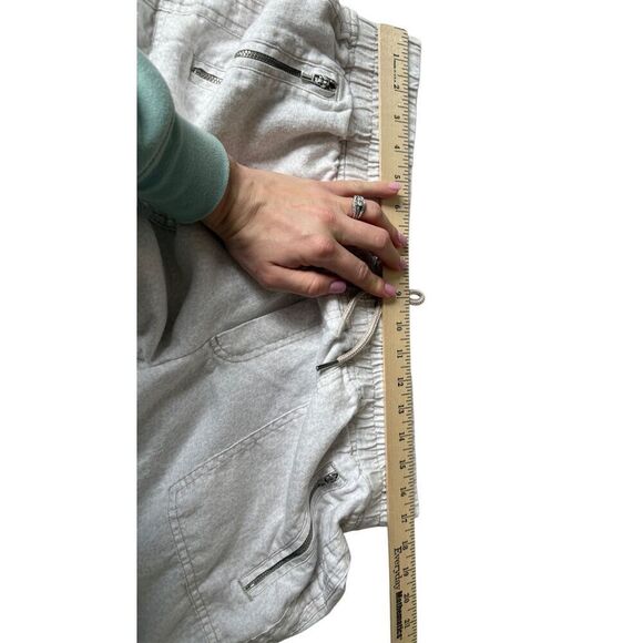 Athleta Cabo Tide Linen size 14 Cream Pull On Drawstring - Picture 8 of 12